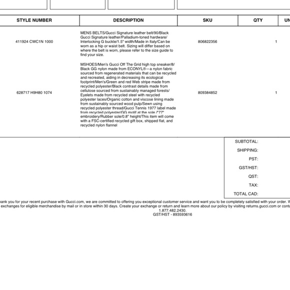 MEN'S GUCCI OFF THE GRID HIGH TOP SNEAKER - Picture 5 of 6